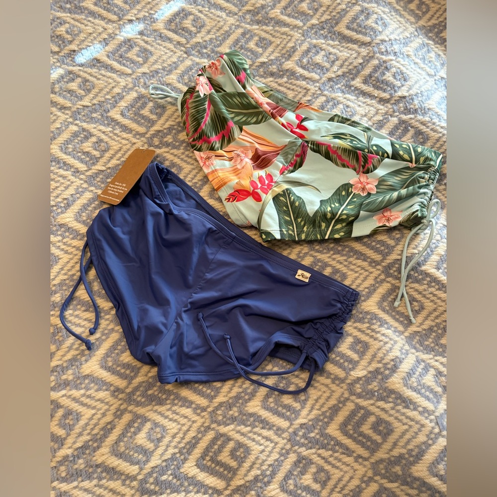 Hobie Hipster Bikini Shorts NWT Tropical Set of 2 Exercise Cute Sexy Beach Fun